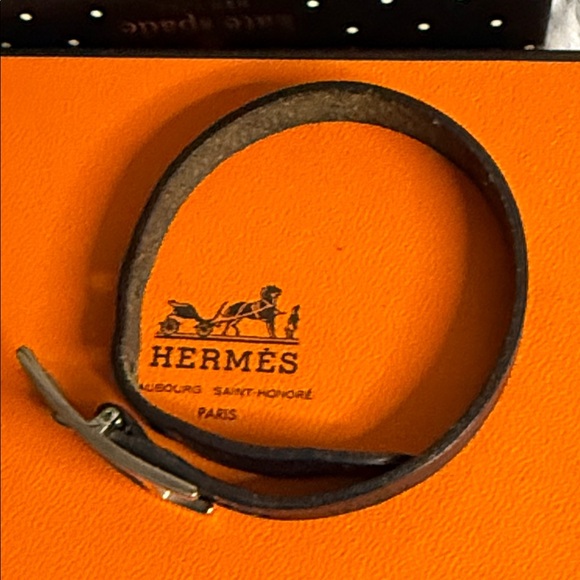 Hermes Black Leather Bracelet - Picture 6 of 12